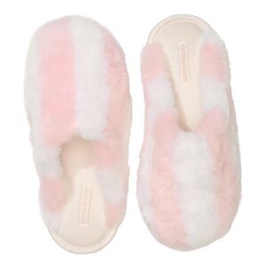 Victoria's Secret Soft Pink and White Slippers